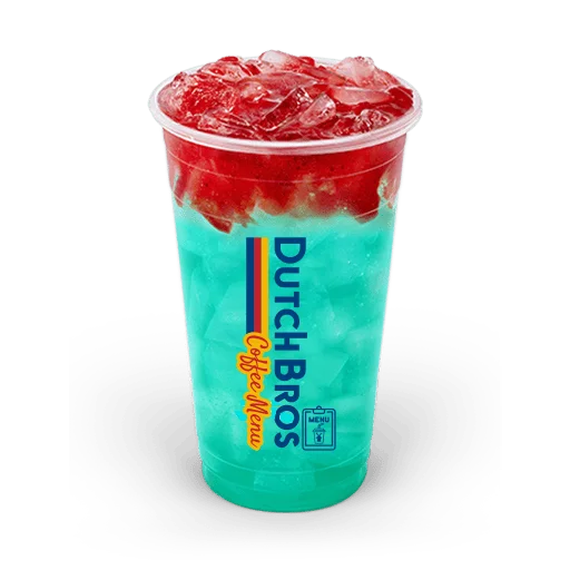 Seasonal Drinks 17 Dutch Bros Blue Lagoon Lemonade w/ Strawberry Fruit