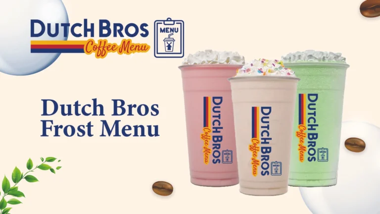 Dutch Bros Frost Menu