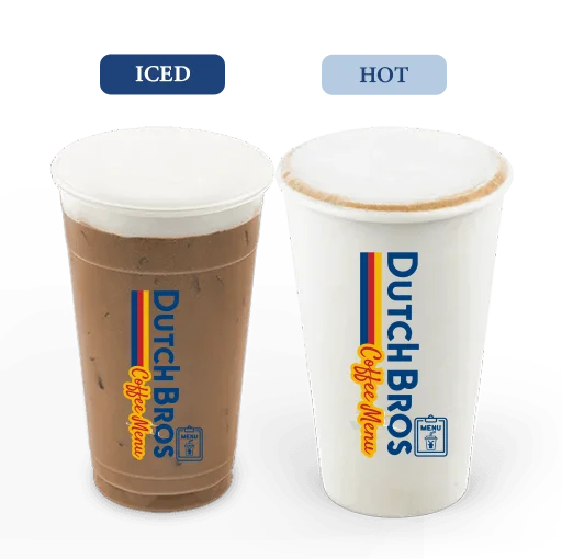 Banana Bread Mocha w/ Soft Top 1 Dutch Bros Iced & Hot Banana Bread Mocha