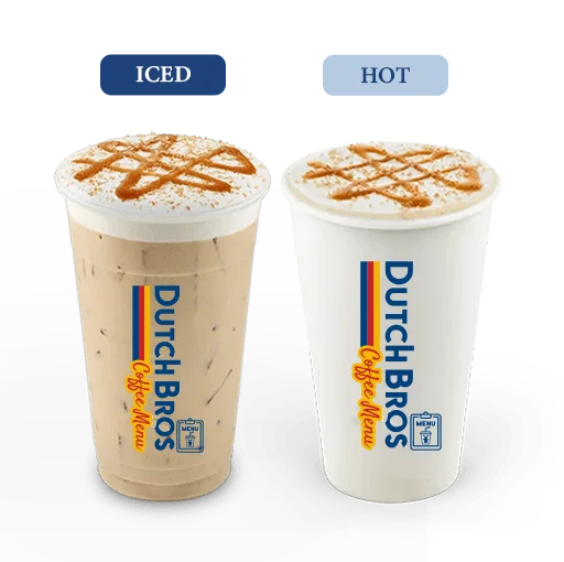 Dutch Bros Iced & Hot Maple Waffle Protein Latte