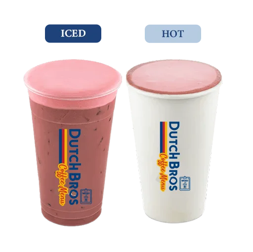 Dutch Bros Pink Velvet Mocha Iced Hot